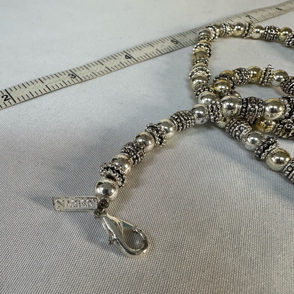 Vintage Napier silvertone heavy necklace - Picture 6 of 6